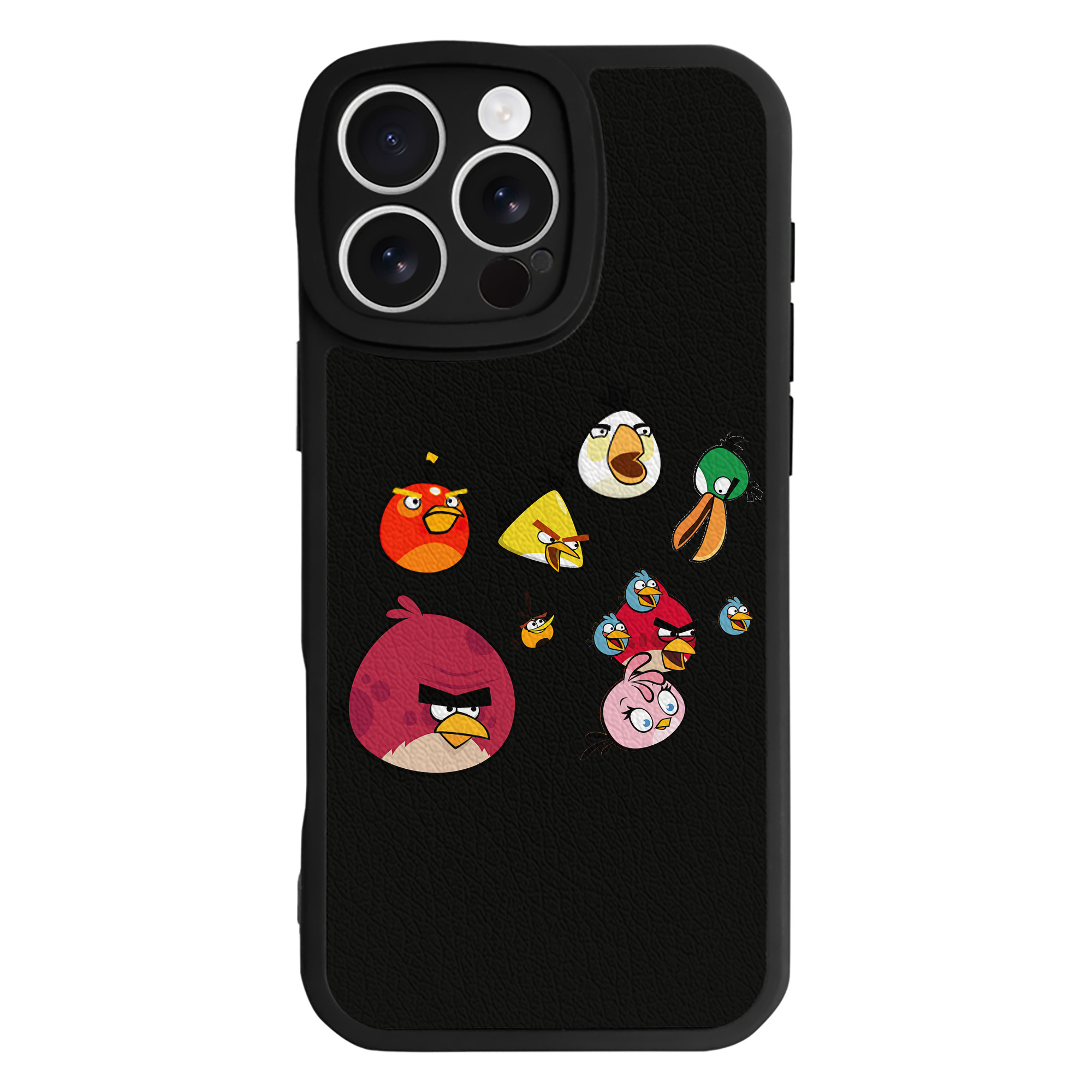 （画像用） Angry Birds アングリーバード 【iPhone 16シリーズ対応】シリコンスマホケース（レザー調） 材質：シリコン